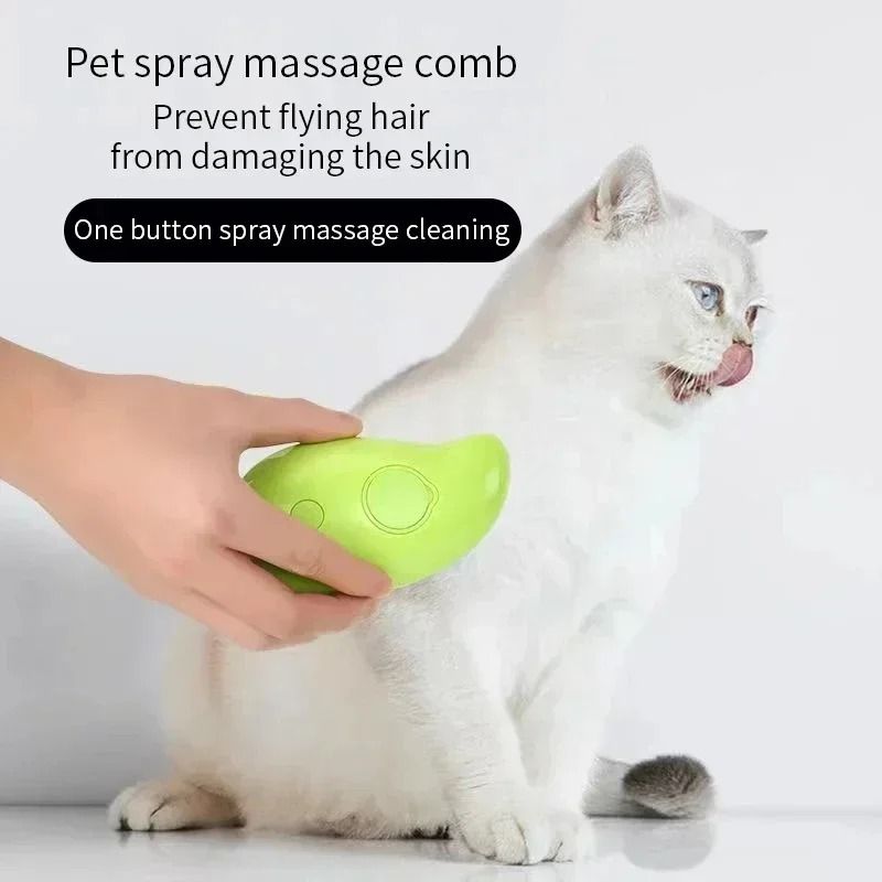 Pet Steam Brush Three in One Grooming Comb for Cats and Dogs