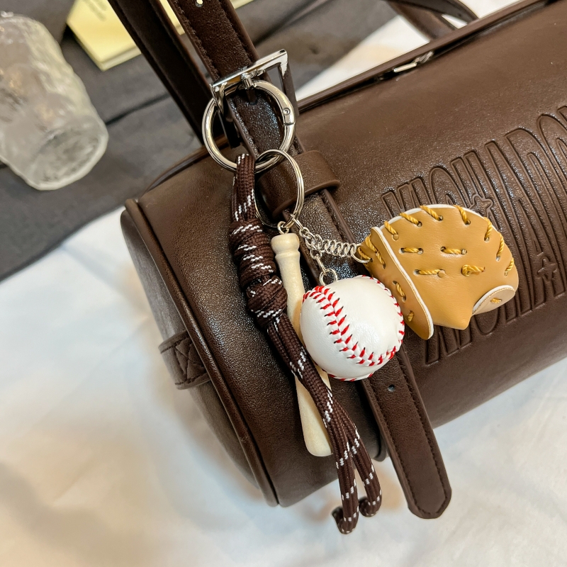 Elegant Cylinder Crossbody Bag for Women PU Leather Designer Shoulder Handbag with Pendant