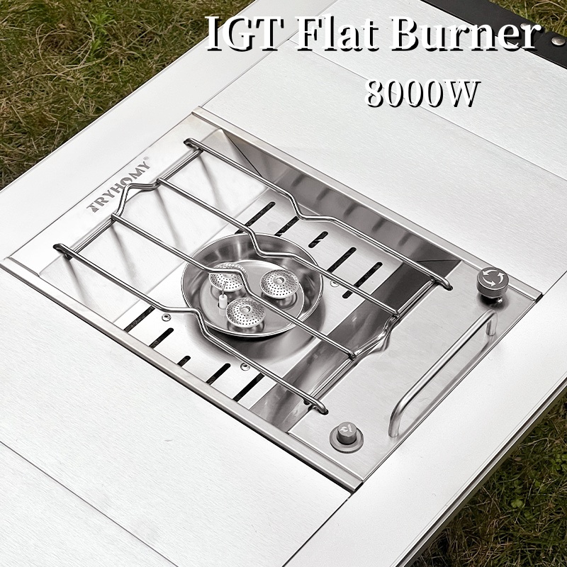 High-Power Camping Gas Stove Flat IGT Burner Outdoor Kitchen