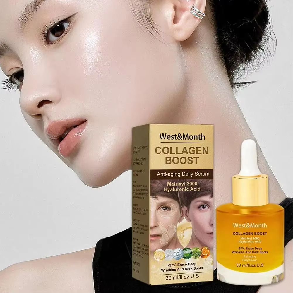 Hydrating Collagen Face Serum Brightening Moisturizing Anti Fine Line Facial Serum 30ml