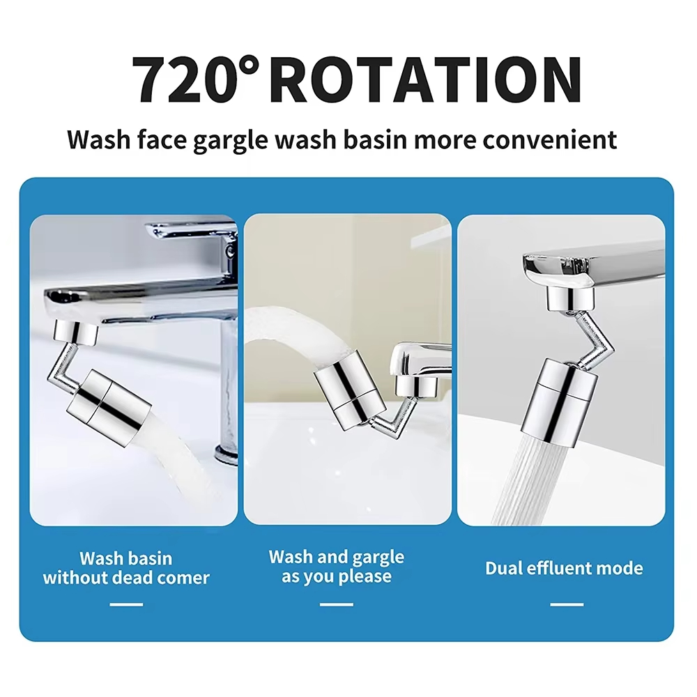 Rotating Faucet Extender Aerator Splash Proof Water Saving Adapter