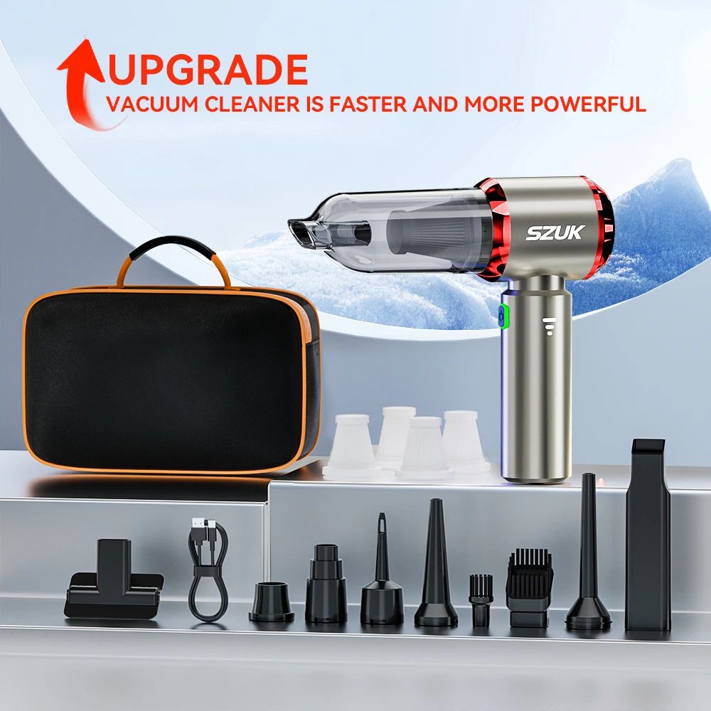 SZUK ProPower 985000Pa Mini Car Vacuum Cleaner – Wireless Handheld Car Vacuum with Ultra-Strong Suction