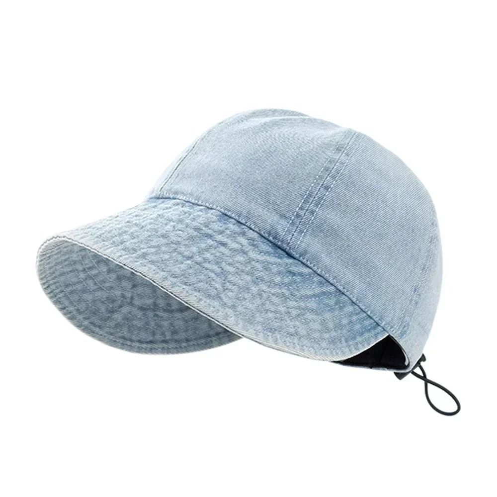 Foldable Wide Brim Sun Hat Adjustable Cotton Summer Beach Cap