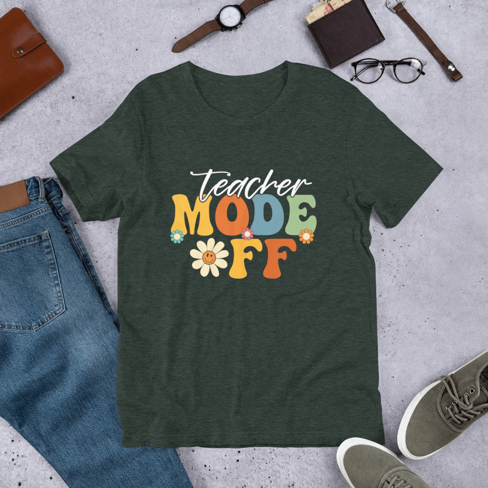 Teacher Vacation Shirt Teacher Mode Off Summer Break End of School Tee