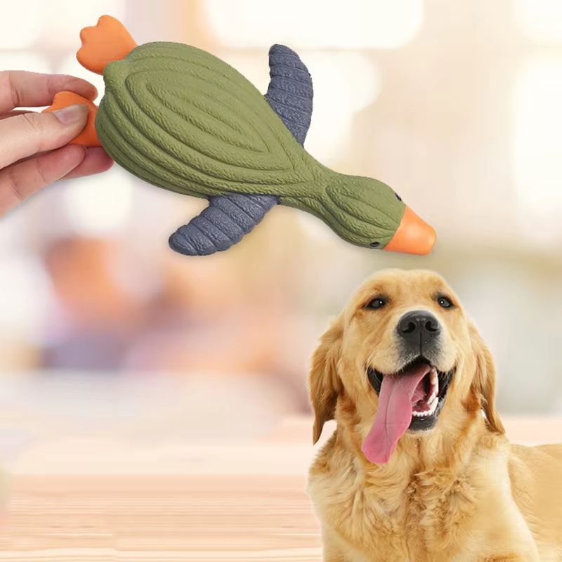Penguin-Shape Squeaky Dog Toy Latex Chew Toy – Bite-Resistant Interactive Pet Toy