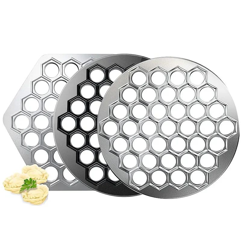 37-Hole Pelmeni Maker – Metal Russian Dumpling Mold & Ravioli Press
