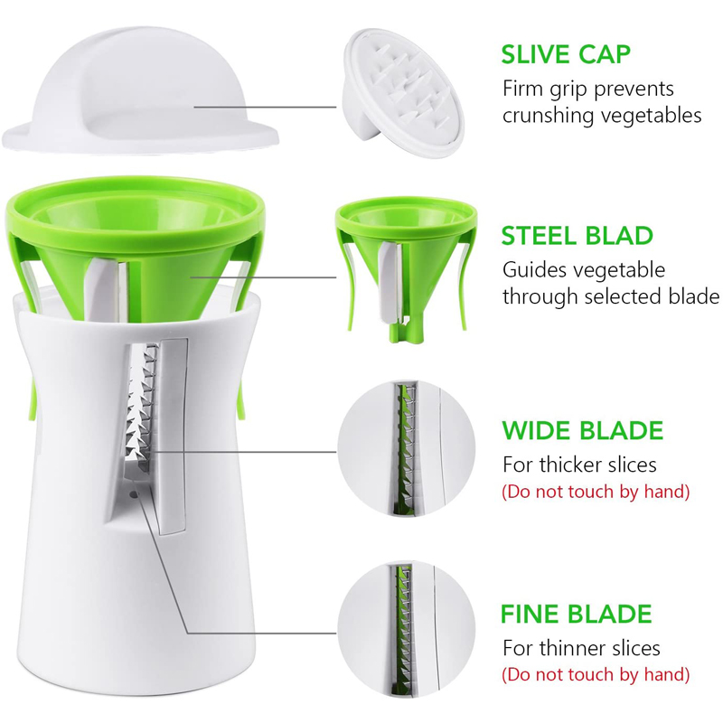 Heavy Duty Vegetable Spiral Slicer Cutter, Pasta Noodle Maker, Vegetable Spiralizer, Spaghetti Cutter