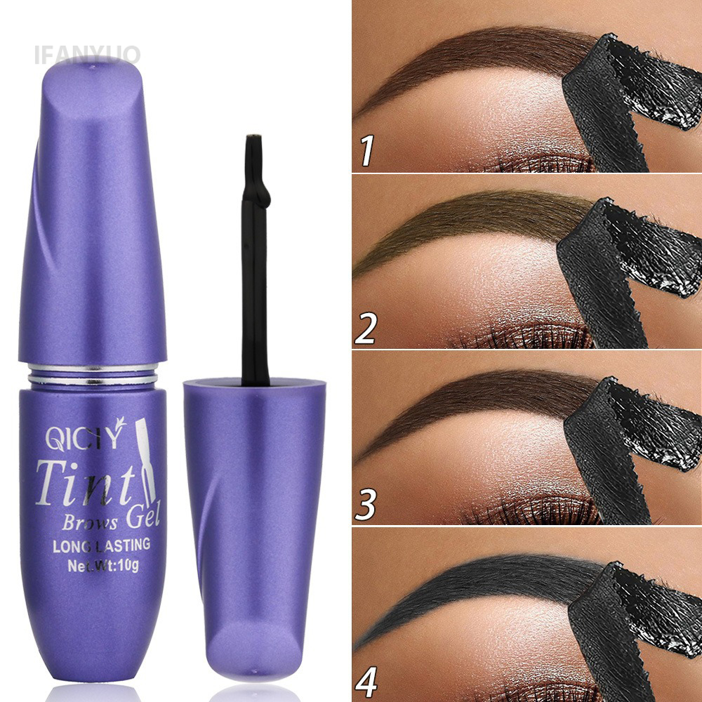 Tattoo Peel Off Eyebrow Gel Tint Semi Permanent Waterproof Brow Tint for Fuller Defined Lasting Brows