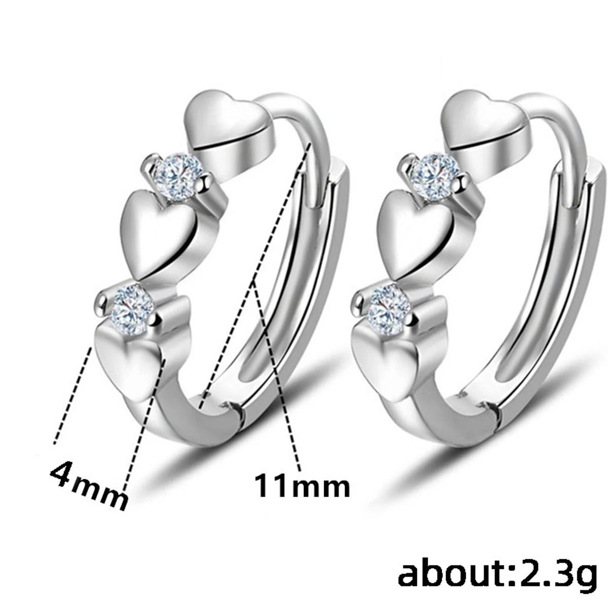 Stylish Heart Hoop Earrings