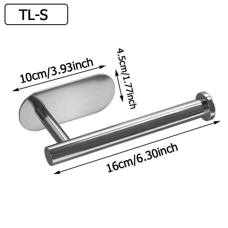 Stainless Steel Paper Towel Holder Wall Mounted No Drill Rack