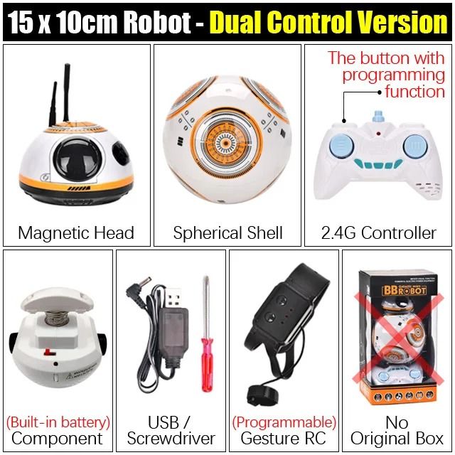 2.4G Intelligent RC Robot Car with Gesture Control and Sound Effects