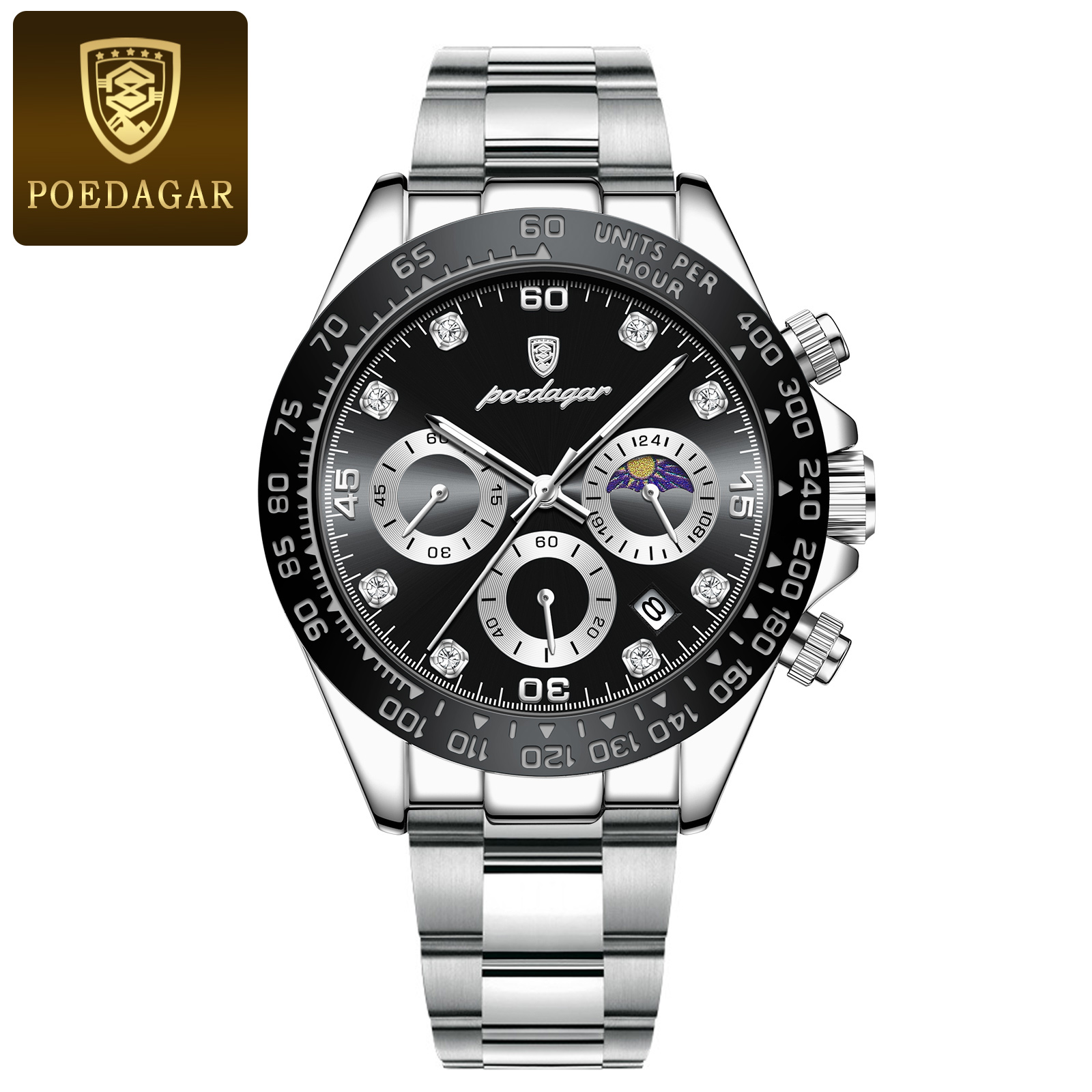 Luxury Chronograph Men Wristwatch, High Quality Quartz Man Watch, Waterproof Luminous Military Men Watches