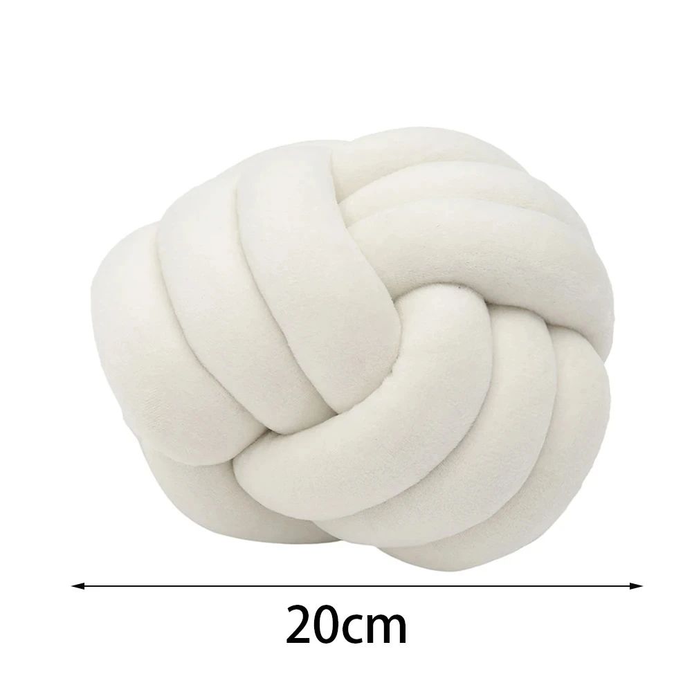 Knotted Plush Ball Throw Pillow