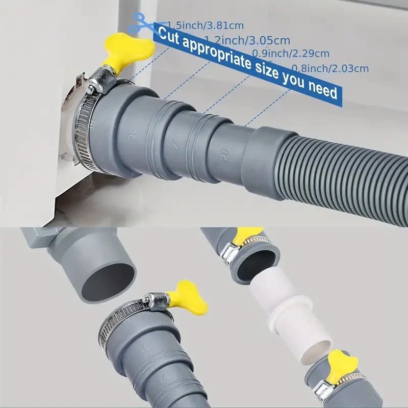Flexible Washing Machine Drain Hose Extension