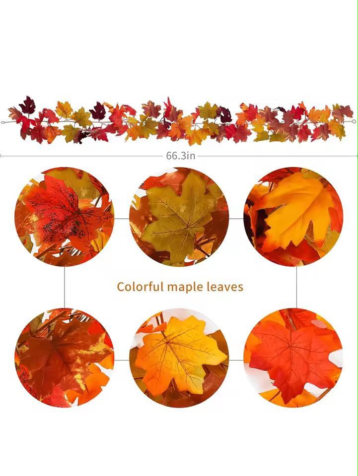 Harvest Glow Maple & Fruit Vine Garland