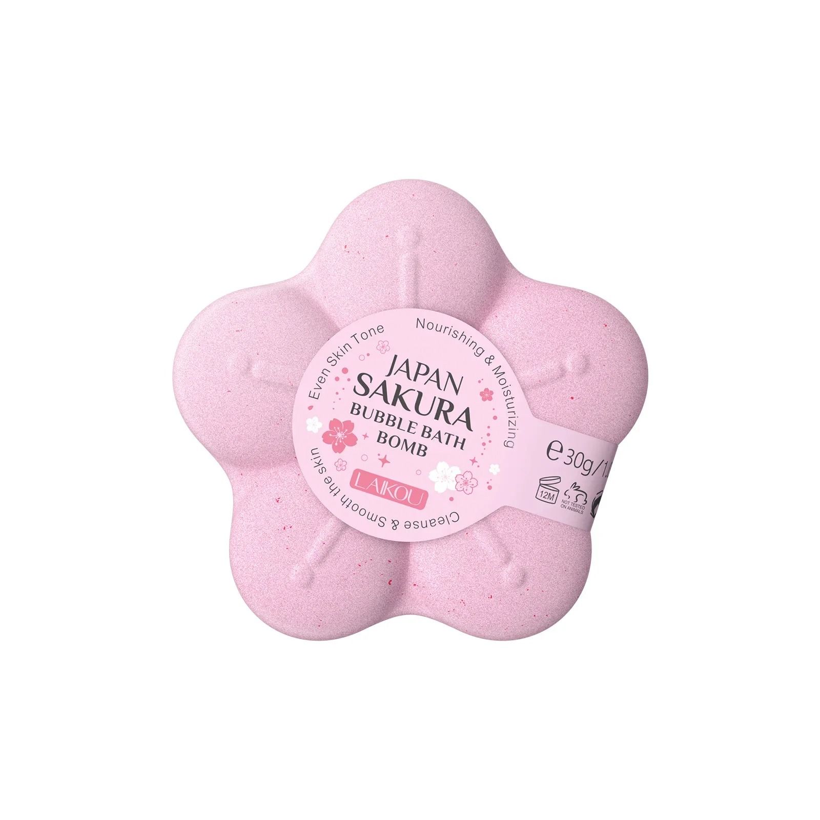 LAIKOU Japanese Sakura Bath Bomb Moisturizing Bubble Bath Salt 30g