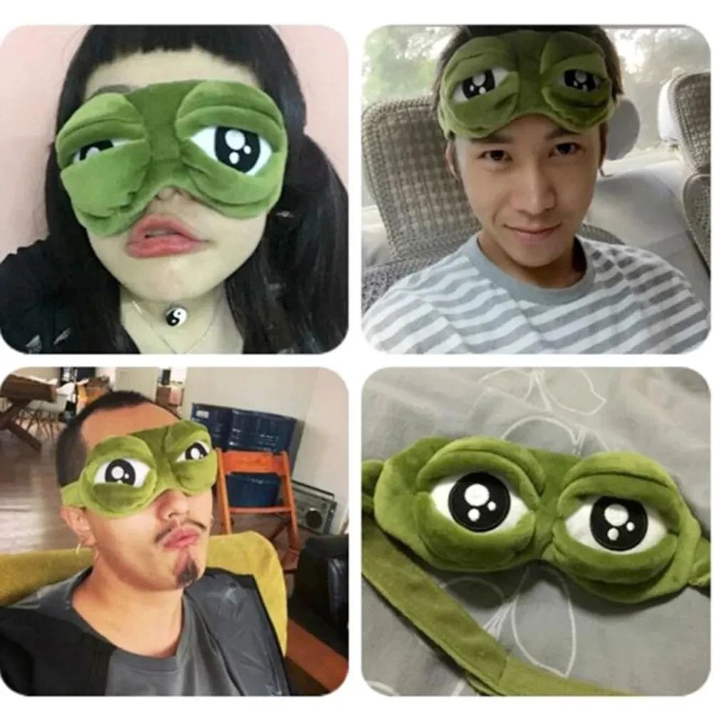 Hirigin Unisex Creative 3D Cartoon Frog Sleep Eye Mask