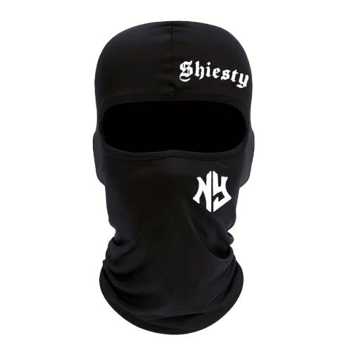 Letter Print Balaclava Face Mask Windproof and Sun Protection Cycling Hat Unisex