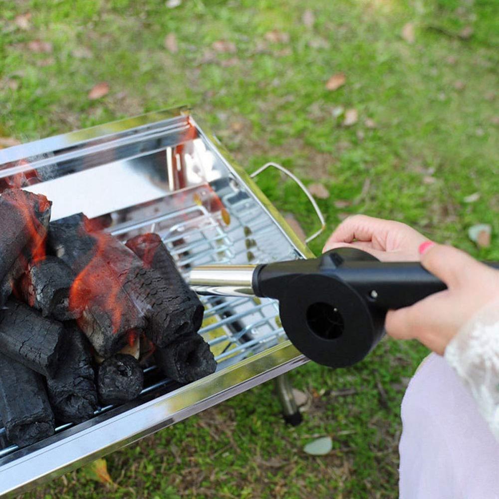 Outdoor BBQ Fan, Manual Crank Grill BBQ Fan, Hand BBQ Fan for Barbecue, Air Blower Fire Bellows BBQ Tools