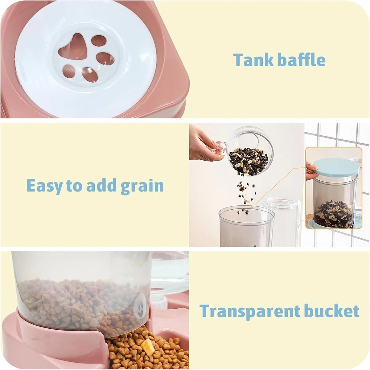 2-in-1 Gravity Pet Feeder & Waterer Station