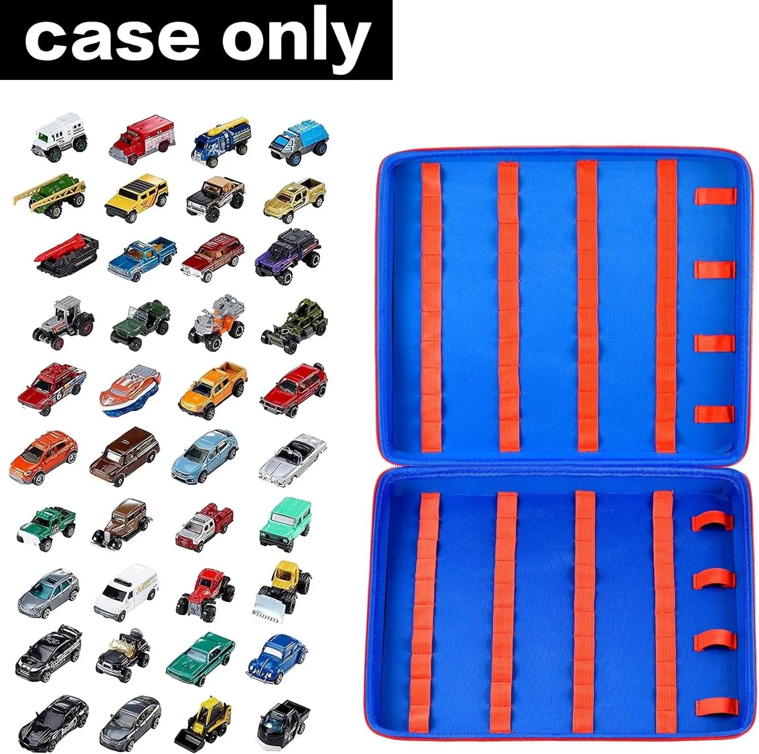 Toy Car Storage Organizer Case for Hot Wheels and Matchbox Cars with 88 Slot Capacity