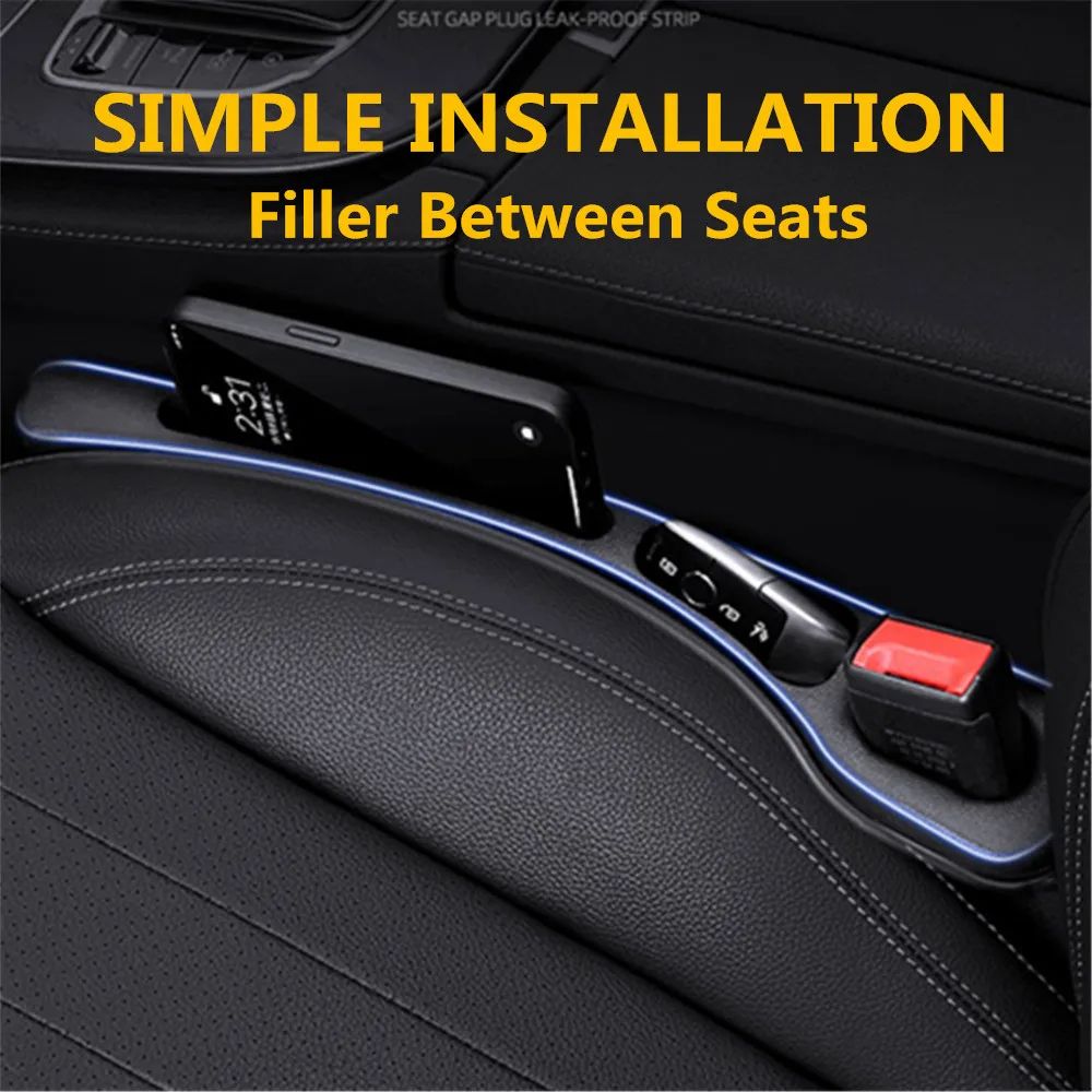 GapGuard Car Seat Gap Filler – Interior Crevice Organizer for Seats (2-Piece Set)