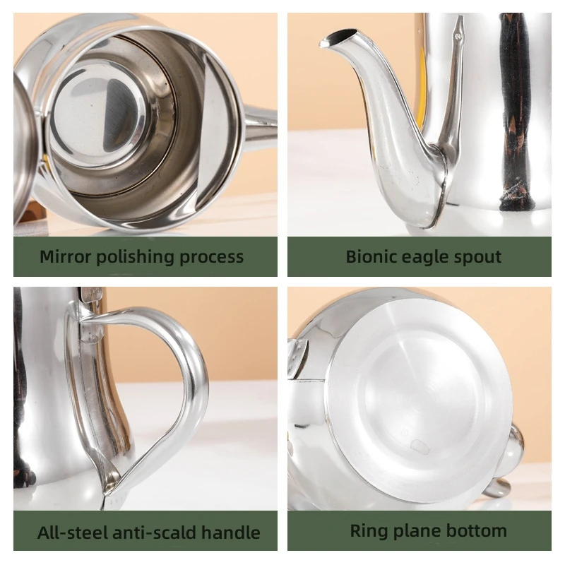 Multi-use Stainless Steel Oil Pot with Leak Mesh, Thickened Kitchen Sauce and Vinegar Storage Tank