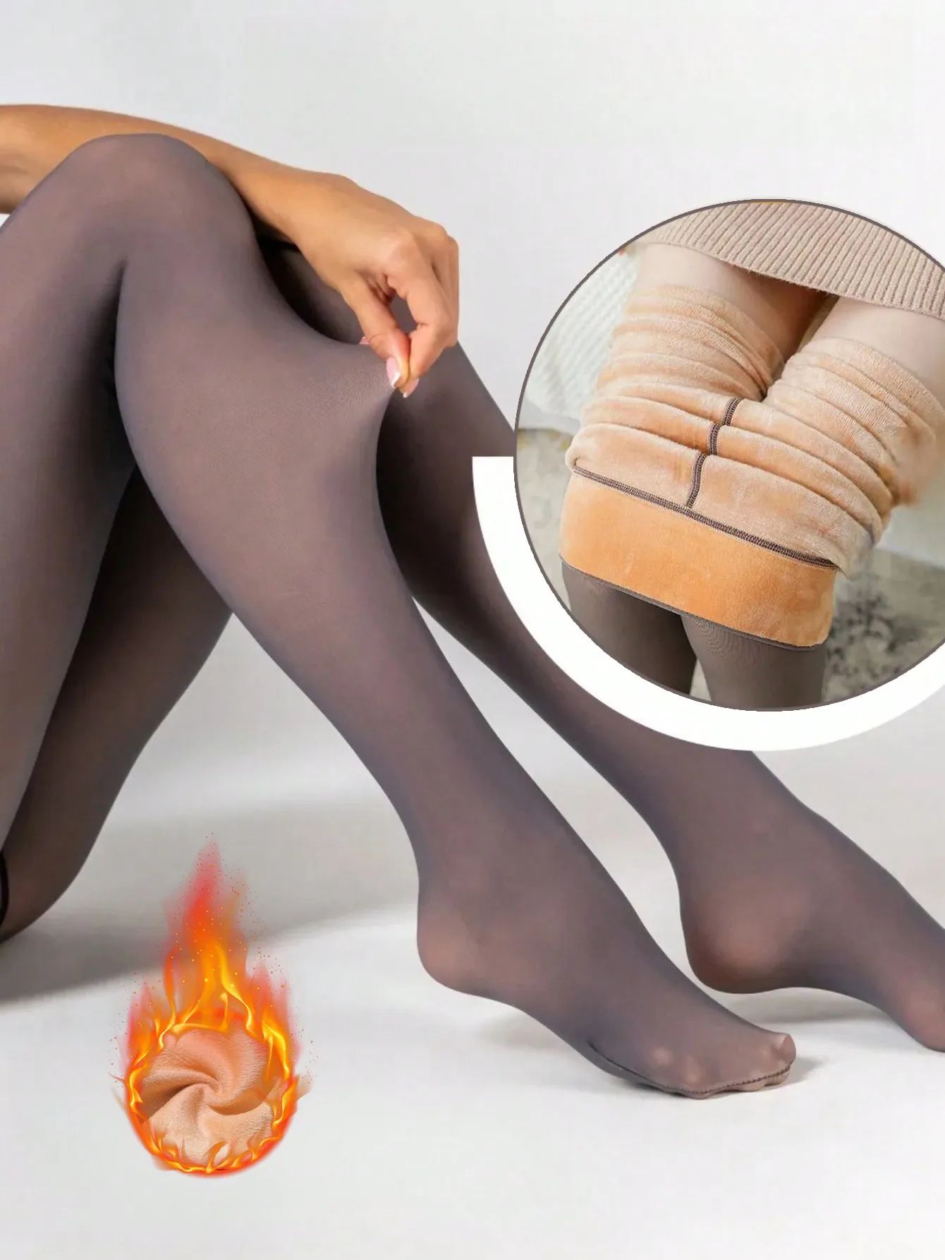 Warm Velvet High Waisted Tights