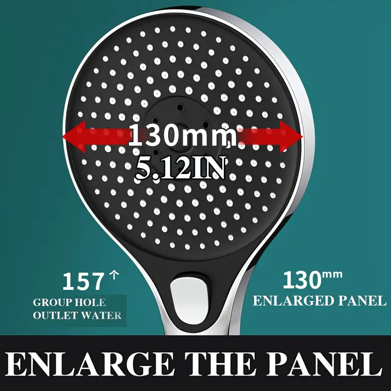 High-pressure Three-speed Shower Head with Large Panel Super Powerful Universal Bathroom Shower Head Combination Set