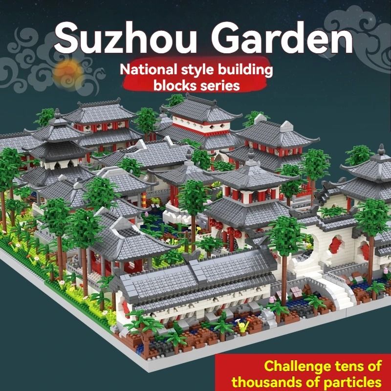 Micro Suzhou Garden Building Blocks – Traditional Chinese Architecture – High-Yield Creative Interaction Hub