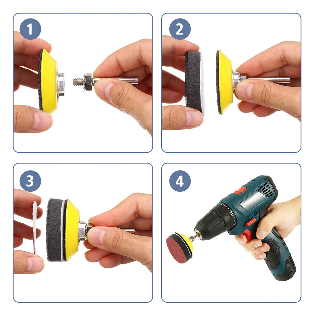 Abrasive Polishing Pad Kit, Sanding Discs Pads Set, Dremel Rotary Tool Sandpapers Accessories for Metal
