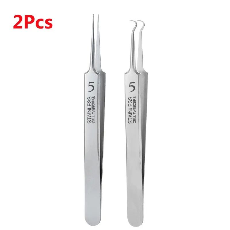 Precision Stainless Steel Blackhead and Acne Removal Tweezers