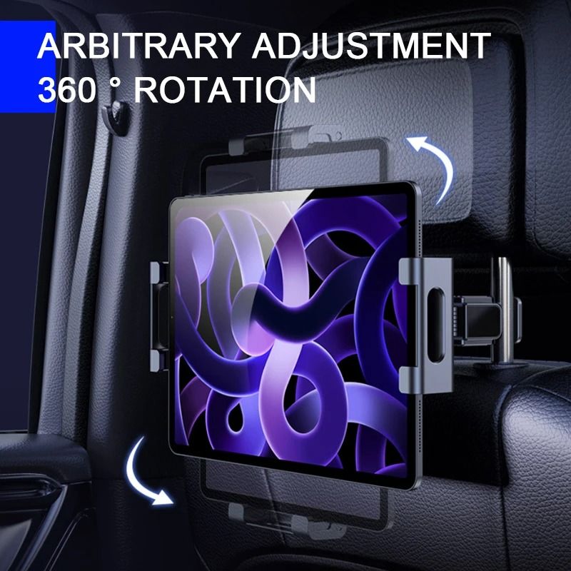 Telescopic Car Headrest Mount – Anti-Shake Tablet and Phone Holder
