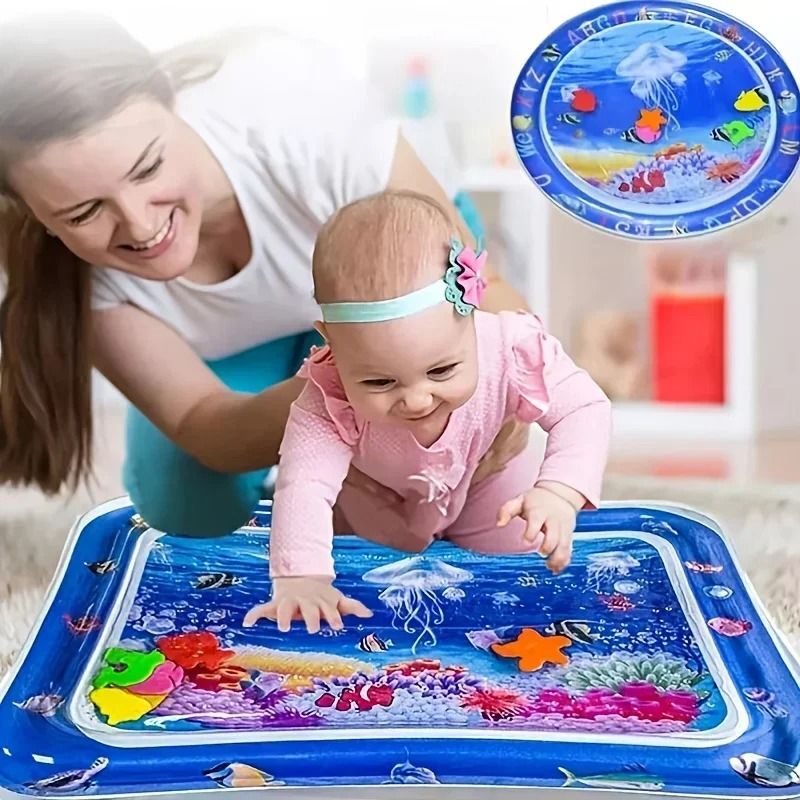 Inflatable Baby Tummy Time Water Play Mat for Sensory Development