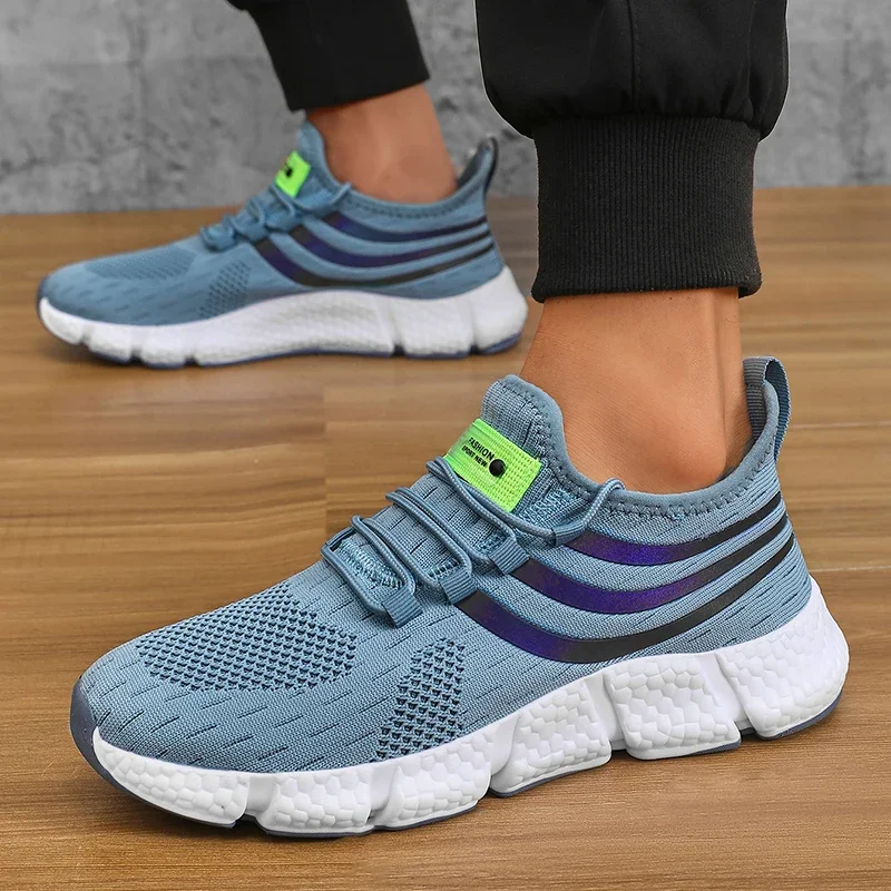 Summer Mens Sneakers, Breathable Comfortable Platform Shoes, Man Running Shoes, Fashion Walking Sneakers for Outdoor
