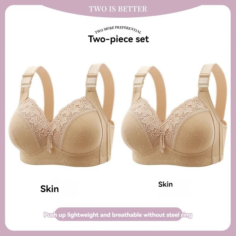 Women's Ultra-Thin Lace Perspective Bralette - Elegant Deep V Lingerie