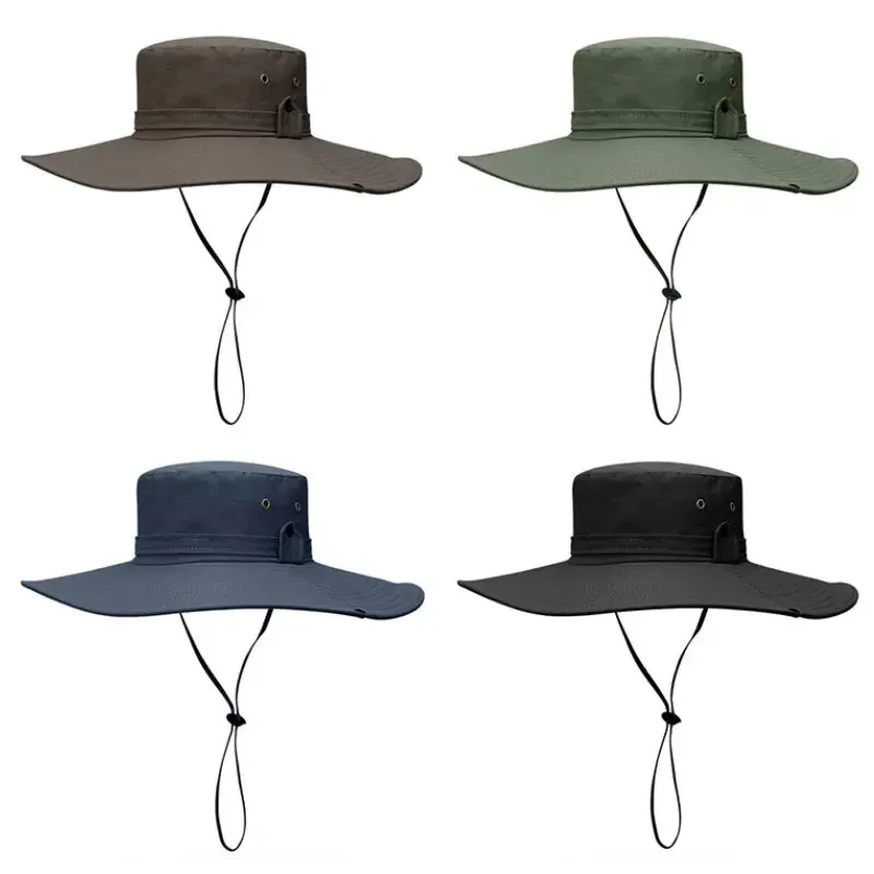 Breathable Mesh, Summer Fishing Hat, New Sun Protection, Anti UV Sun Hat, Camping Hiking Caps, Mens Panama Hat Mountaine