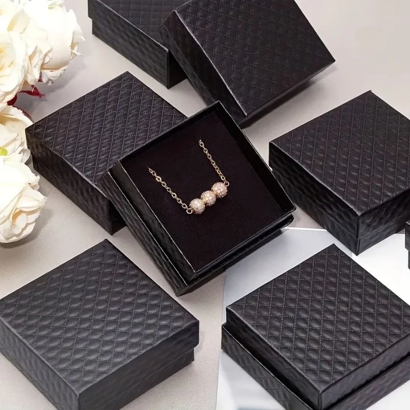 10-Piece Plaid Jewelry Organizer Box Set – Compact Jewelry Organizer Box for Rings, Earrings & Necklaces
