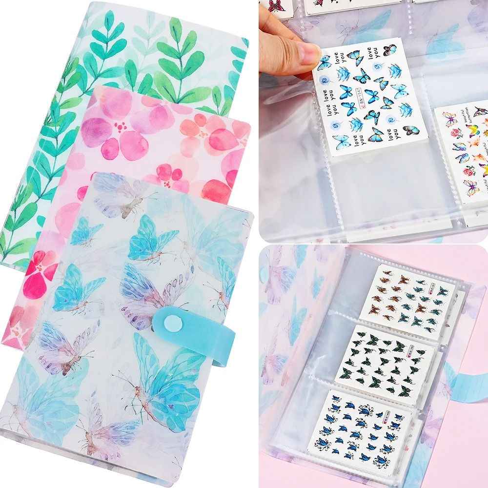 120 Slot Nail Sticker Storage Album Nail Art Sticker Organizer Book