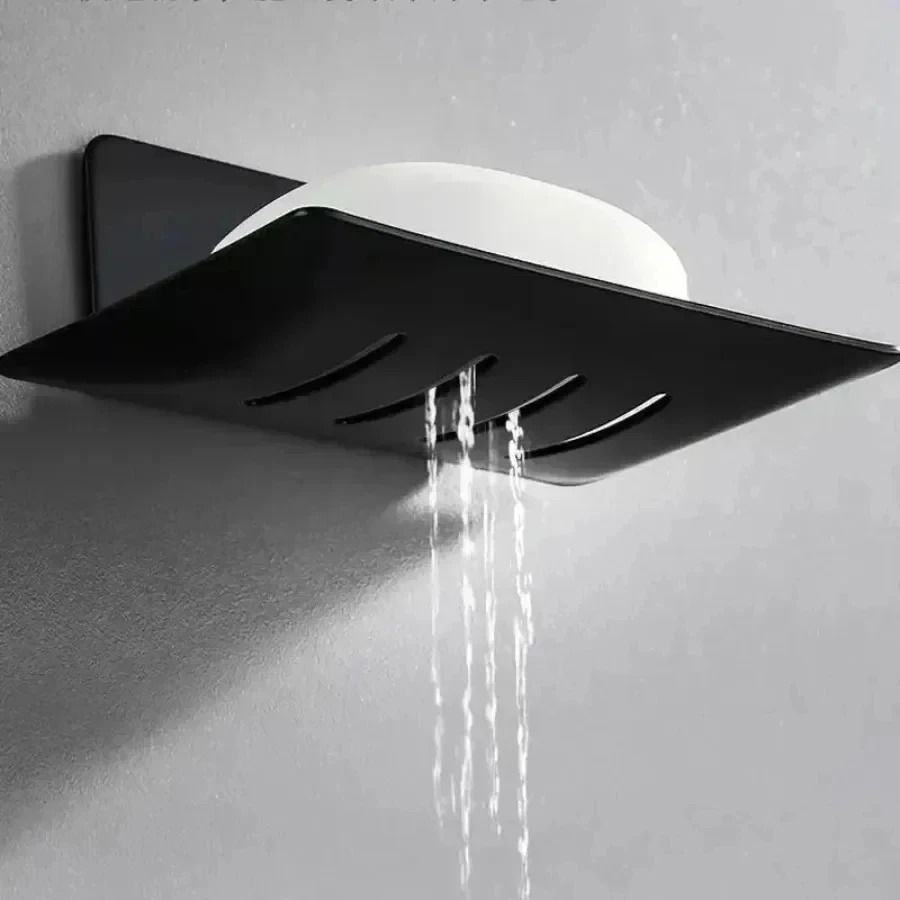 Wall Mounted Carbon Steel Soap Dish for Bathroom Storage