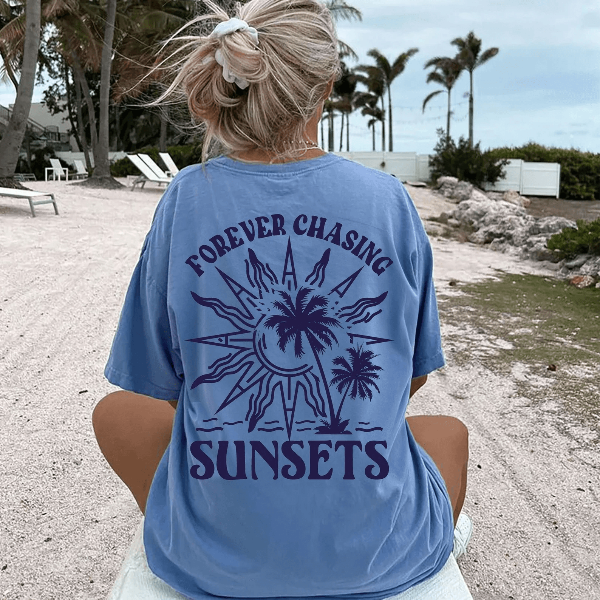 Coconut Girl Sunset Oversized Beach T-Shirt