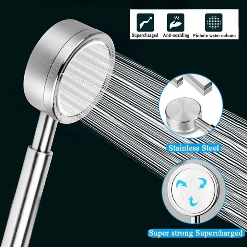 SUS 304 Stainless Steel High Pressure Handheld Shower Head