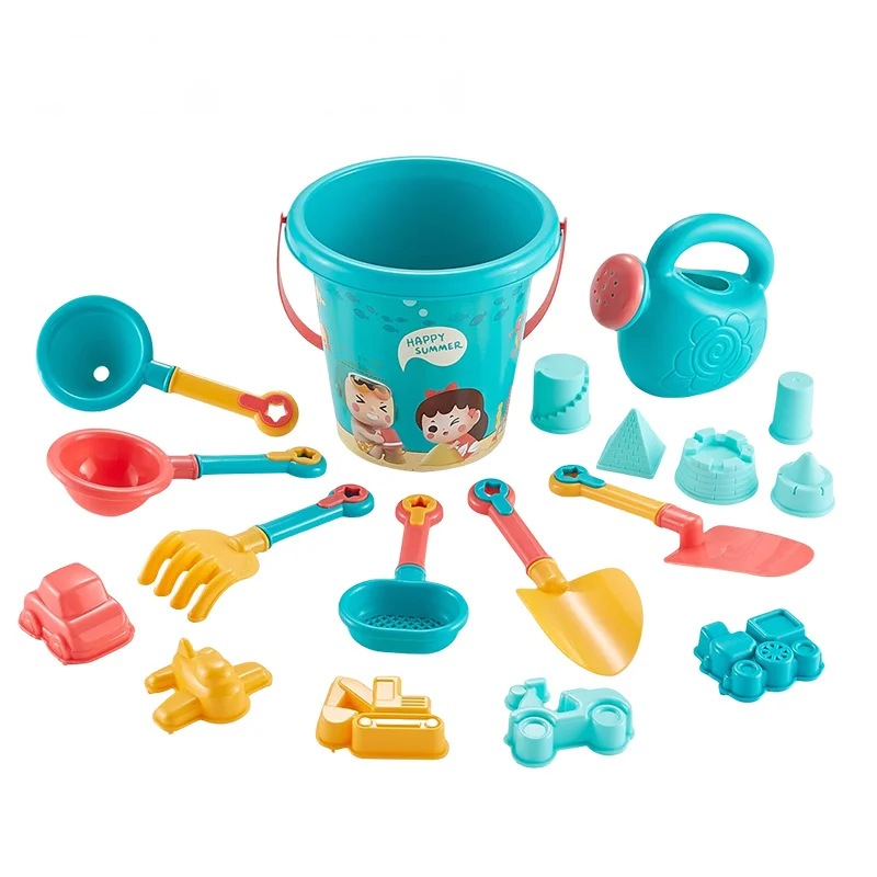 Kids Beach Toy Set Sand Play Kit with Bucket Shovel and Molds