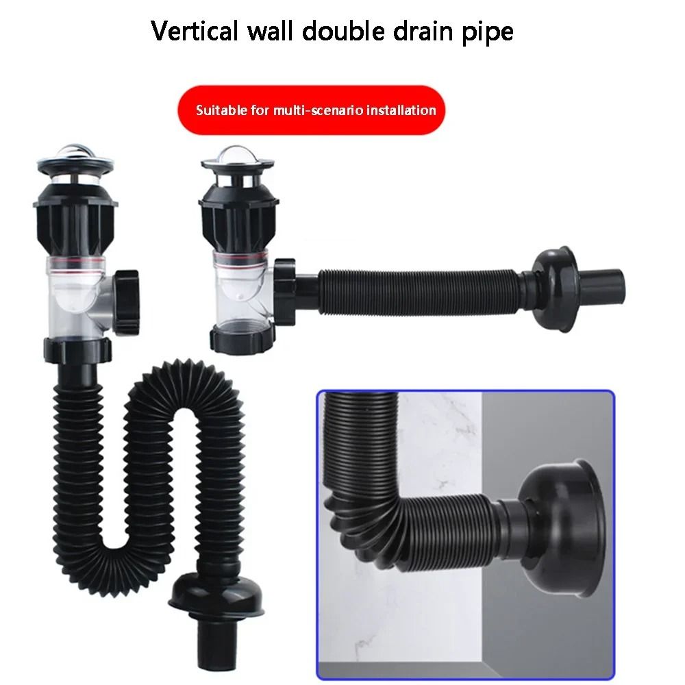 Anti Odor Drainage Pipe Washbasin Horizontal Drain System with Complete Accessories