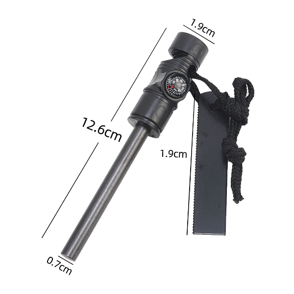 Ultimate Survival Magnesium Fire Starter with Whistle Outdoor Camping Essential