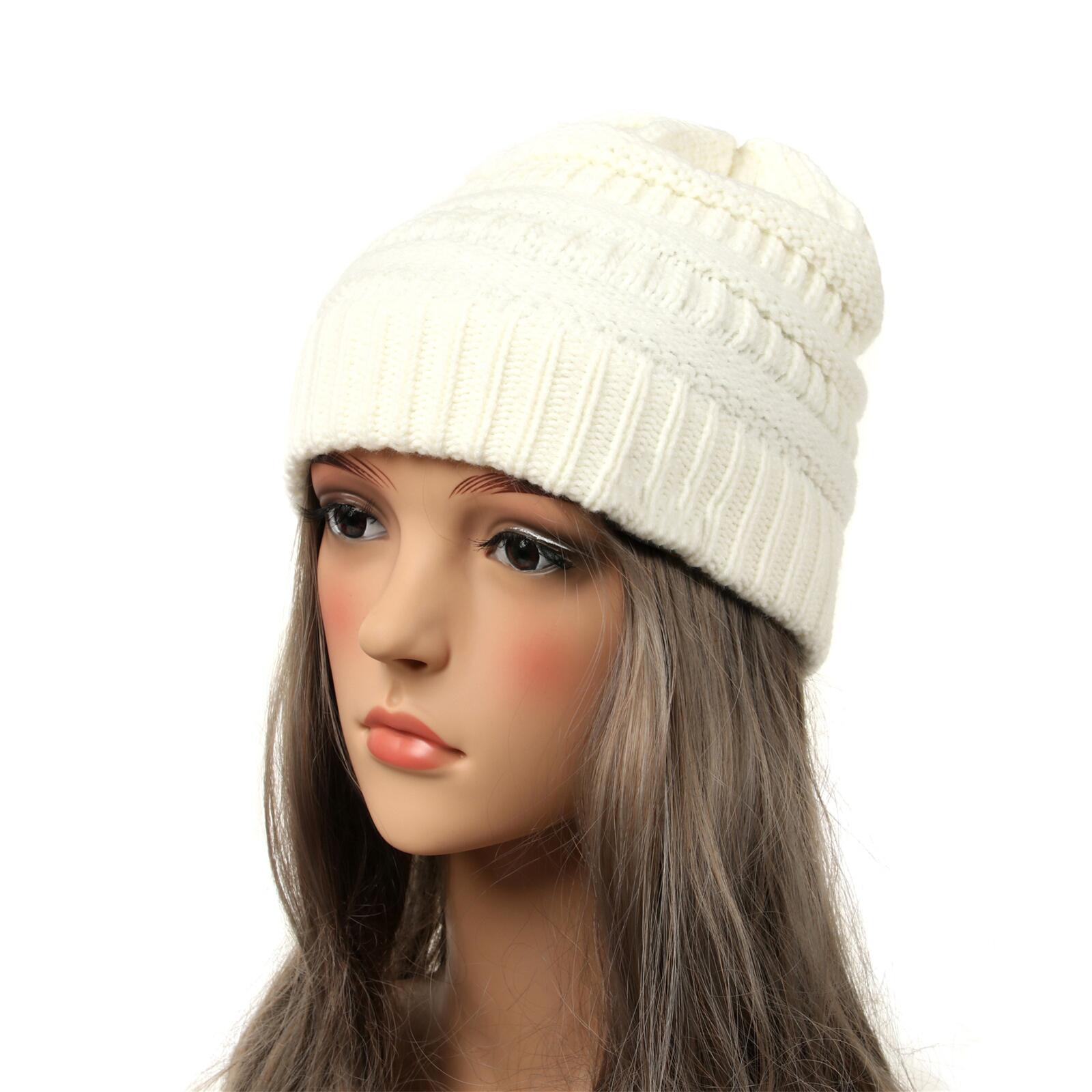 Chunky Cable Knit Beanie Hat for Women, Trendy, Warm & Soft Winter Hat