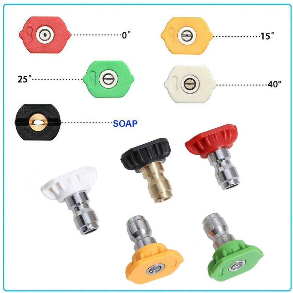 Pressure Washer Nozzles Set High Power Quick Connect Spray Tips for Efficient Cleaning