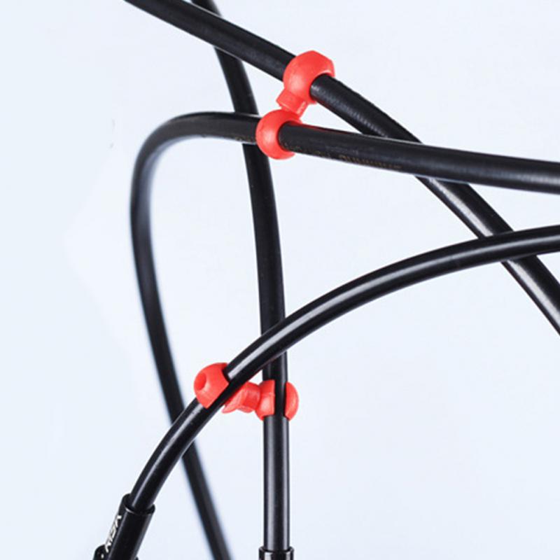 Rotatable MTB Bike Brake Line Clip Durable Cable Clasp Derailleur Shift Clip