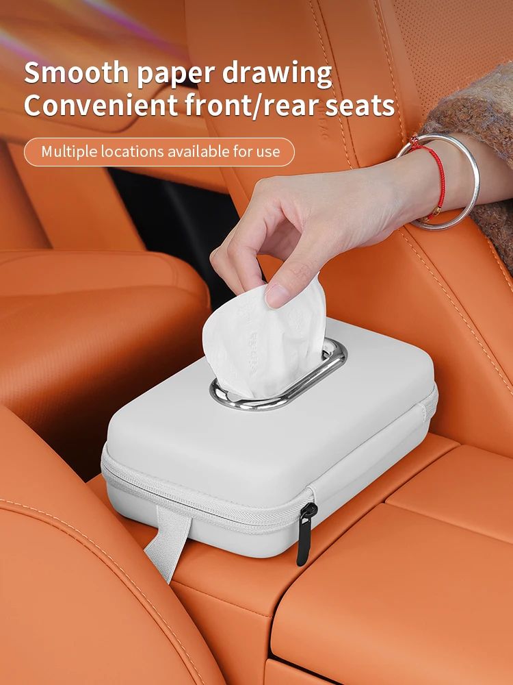 Multifunctional Car Tissue Box Holder Hanging Organizer