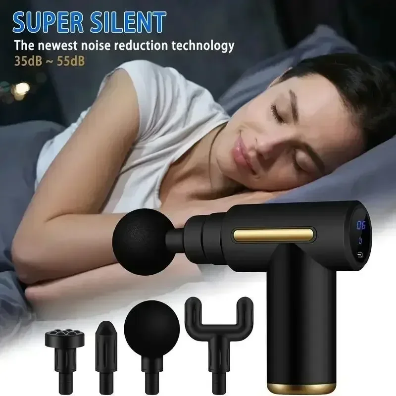 Massage Fitness Equipment Neck Grab Fascia Gun, USB Mini Muscle Relaxation Vibrating Gun Rod